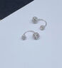 QMXDs999純銀針耳釘女精致爆閃雙頭圓球2025新款足銀耳骨釘養耳洞耳飾 8mm一對 曬單實(shí)拍圖