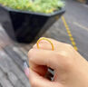 中國黃金（CHINA GOLD）櫻花黃金戒指女足金古法素圈對戒婚戒七夕情人節禮物送女友老婆 11#櫻花戒指約1.1g*甄選禮盒 曬單實(shí)拍圖