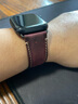 istrap適用蘋果手表表帶apple watch表帶男士真皮復(fù)古瘋馬牛皮S10/9/8/7/6/SE/5新款iWatch ultra2手表帶 波爾多【黑色配件 44/45/46MM表盤【適用Watc 曬單實拍圖