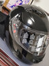 AMZ摩托車(chē)3C認證頭盔冬季雙鏡片全盔男女機車(chē)個(gè)性酷四季安全帽 亮光黑（透明鏡片+內置茶色） M碼【適合頭圍54-56】 曬單實(shí)拍圖