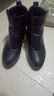 啄木鳥(niǎo)秋冬加絨真皮短靴女粗跟尖頭靴子春秋單靴時(shí)尚中跟馬丁靴女 黑色-單里 37 曬單實(shí)拍圖