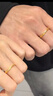 瑞諾黃金莫比烏斯情侶戒指一對999足金男女款新款結婚對戒求婚禮物 精美包裝 曬單實(shí)拍圖