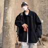 OEMG美式高街牛仔外套男士春秋夏季痞帥潮流牌大碼寬松上衣服夾克衫 黑色 XL 【建議135-150斤】 曬單實(shí)拍圖