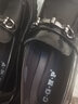 村哥牛皮樂(lè)福鞋男商務(wù)休閑皮鞋男正裝英倫厚底增高鞋 黑色 41 曬單實(shí)拍圖