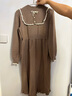 樂(lè )町【商場(chǎng)同款】甜美顯瘦連衣裙冬新款溫暖針織連衣裙C1FAE4617 奶咖棕 M 曬單實(shí)拍圖