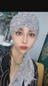 菲洛曼（FEILUOMAN）回族女人的套頭紗巾包頭帽女民族風(fēng)帽子蓋頭真絲繡重手工流蘇頭巾 清純白 主圖款 均碼 曬單實(shí)拍圖