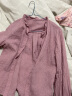梵希蔓春秋新款小衫洋气时尚荷叶领衬衫女小众设计感减龄上衣 V1527 粉色 M 实拍图