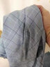 KJ父親節(jié)睡衣男純棉家居服長(zhǎng)袖開衫中青年格子翻領(lǐng)可外穿套裝 深麻灰小方格 XL 曬單實(shí)拍圖