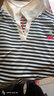 啄木鳥(niǎo)（TUCANO）中年媽m媽條紋polo領(lǐng)短袖t恤女夏季新款大碼顯瘦女士小衫上衣 254-黑杏條紋 XL 建議110-125斤 曬單實(shí)拍圖