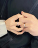 中國黃金（CHINA GOLD）鉑金情侶戒指一對求結(jié)婚白金對戒七夕情人節(jié)禮物送女友老婆生日 鉑金冰川情侶戒指-女 曬單實拍圖