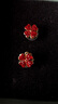 Qlady高級感紅色旋轉(zhuǎn)四葉草銀耳釘女學(xué)生韓版簡約氣質(zhì)甜美可愛耳環(huán)925銀針裝飾耳飾女送女友生日禮物 紅色 曬單實(shí)拍圖