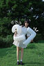 素織錦學(xué)院風(fēng)白色連衣裙純欲2025新款春夏女裝裙子女仙氣小個子辣妹套裝 學(xué)院風(fēng)連衣裙+打底褲【白色】 S 曬單實拍圖