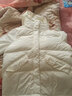 安踏（ANTA）四防速暖羽絨服| 女冬季中長(cháng)款保暖潮流寬版羽絨加厚外套面包棉服 香草米白-1 S /女160 曬單實(shí)拍圖