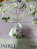 達(dá)爾麗睡衣女夏季2025新款舒適棉V領(lǐng)蕾絲邊套裝短袖寬松薄款印花家居服 T8221210-048-紫色 L【建議體重100-120斤】 曬單實(shí)拍圖