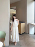 AEMAPE新中式國(guó)風(fēng)套裝連衣裙女2025夏新款高端優(yōu)雅氣質(zhì)白色改良旗袍裙子 圖片色 L 建議105-115斤 曬單實(shí)拍圖