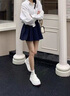 CAMILA KSENIA厚底休閑板鞋女2025新款時尚潮真皮復古顯高顯瘦運動鞋面包小白鞋 白色 37 曬單實拍圖