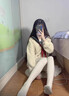 JIOESC連褲襪春秋款女不掉檔打底褲菱格條紋甜美洛麗塔奶白色打底襪女 菱格條紋打底襪-黑色 曬單實拍圖