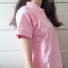 衫里巴斯翻領(lǐng)POLO工作服短袖t恤定制公司文化衫廣告衫印字圖logo工衣聚會(huì )團體服刺繡班服diy訂制 粉紅 S 曬單實(shí)拍圖