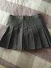 春夏新款學(xué)院風(fēng)彈力防走光百褶裙短裙女秋冬季小清新高腰純色半身裙 灰色 XL 曬單實(shí)拍圖
