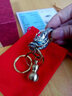 一只小鹿高檔925純足銀龍頭汽車(chē)鑰匙扣掛件飾吊墜男腰掛件復古創(chuàng  )意鏈圈禮 s925銀祥龍獻瑞彈簧鑰匙扣+葫蘆 曬單實(shí)拍圖