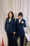 芭妃婭職業(yè)裝西裝套裝女2025新款秋冬面試正裝高級感西服外套職場工作服 藏青色西裝+喇叭褲 S 曬單實拍圖