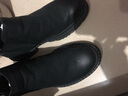 南度林馬丁靴 男秋冬男鞋靴保暖加絨中幫男靴男士防水皮靴子男 黑色（單內里） 38 標準皮鞋碼 曬單實(shí)拍圖