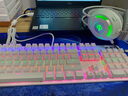 黑爵 機械鍵盤鼠標套裝耳機游戲吃雞筆記本電腦有線鍵鼠耳機電競?cè)准旃獗彻鈳滞腥I盤玩家 白色青軸(混光)鍵鼠三件套-含耳機 曬單實拍圖