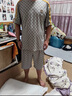 浪莎（LangSha）睡衣男莫代爾冰絲涼感T恤短褲套裝男士時尚大碼可外穿家居服夏 3612灰色 185(XXXL) 160-180斤 曬單實拍圖