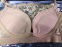 百魅纖姿 夏抹胸式防走光無(wú)鋼圈蕾絲文胸 薄厚款調整型裹胸式聚攏內衣 厚杯款 膚色（無(wú)鋼圈） 80B=36B 曬單實(shí)拍圖