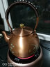 清沁堂茶壺手工紫銅壺?zé)畨丶矣眉雍胥~茶壺電陶爐煮茶器套裝功夫茶具 鎏銀梅蘭竹菊+木紋電陶爐 1.4L 曬單實(shí)拍圖