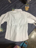 功夫螞蟻女童純棉白襯衫兒童長(cháng)袖演出服襯衣中大童校服打底衫中小學(xué)上衣 單花邊款 120 曬單實(shí)拍圖