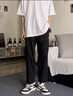 森馬森馬休閑褲男夏季涼感抗菌簡(jiǎn)約通勤風(fēng)時(shí)尚寬松錐形九分褲 黑色90001 165/70A/S 曬單實(shí)拍圖