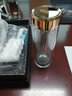 小雨點(diǎn)玻璃杯大容量加厚雙層茶水杯子便攜旅行直身玻璃泡茶杯 雙層玻璃杯黃金色蓋片 曬單實(shí)拍圖