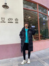 宏資琦羽絨棉服女過(guò)膝2025冬季新款韓版學(xué)生連帽棉衣外套女寬松加厚棉襖 黑色 L 曬單實(shí)拍圖
