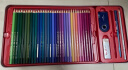 輝柏嘉（Faber-castell）水溶性彩鉛筆彩色鉛筆60色+16K細紋230g20頁(yè)繪畫(huà)本繪畫(huà)筆套裝115965紅鐵盒裝美術(shù)寫(xiě)生 曬單實(shí)拍圖
