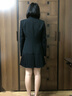 AUI 職業(yè)西裝外套女秋2022新款歐洲站氣質(zhì)時(shí)尚黑色中長(zhǎng)款西服上衣 黑色 L 曬單實(shí)拍圖