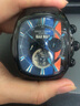 瑞夫泰格（reef  tiger） 手表男機械表時(shí)尚桶型男士手表防水潮流全自動(dòng)大表盤(pán)坦克男表 賽道版黑 曬單實(shí)拍圖