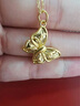 中國黃金（CHINA GOLD）足金999優(yōu)美蝴蝶黃金吊墜不含鏈送女朋友老婆生日七夕情人節(jié)禮物 凈金重約 1g 曬單實拍圖