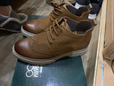 高哥男士增高鞋【超值清倉特價(jià)】英倫風(fēng)布洛克皮靴復古內增高馬丁靴 棕色布洛克6cm-0930206-1DA 39 曬單實(shí)拍圖