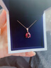 rarebeauty【38節禮物送女友老婆】紅石榴石寶石項鏈女士吊墜珠寶時(shí)尚首 5克拉 18K金石榴石吊墜+18K金鏈+禮盒禮袋 曬單實(shí)拍圖