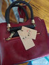 喵小姐（MISSMIAO）輕奢高端品牌女士包包女包新款大容量手提包女百搭單肩斜挎小方包 酒紅色(時(shí)尚個(gè)性精致氣質(zhì)媽媽包) 曬單實(shí)拍圖