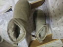 EVERAU男女同款經(jīng)典迷你超短筒雪地靴舒適平底情侶靴休閑東北靴丨EA3125 馴鹿色 38 曬單實(shí)拍圖