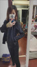 妍莉芬 短外套女2023年春秋季新款上衣時尚休閑夾克小香風外套棒球服女 黑色 M 曬單實拍圖