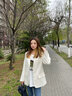 GARNUO白色小西裝外套女2025春秋新款炸街韓系高級感小個(gè)子短款休閑西服 奶白色 S【80-100斤】 曬單實(shí)拍圖