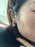 Qlady幾何水晶耳環(huán)女時(shí)尚網(wǎng)紅大氣百搭銀耳釘女925銀針輕奢時(shí)尚耳飾 咖金灰色 曬單實(shí)拍圖