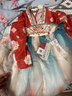 萌乎瑤光漢服中秋女童春秋超仙襦裙兒童刺繡古裝公主連衣裙 紅色 100 曬單實(shí)拍圖