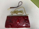 seefulun絲芙倫品牌名媛高檔真皮手包晚禮服旗袍包復古牛皮壓花宴會(huì )包女士手拿包氣質(zhì)媽媽手抓包 酒紅色 曬單實(shí)拍圖