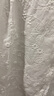 Olrain歐芮兒白色V領(lǐng)短袖襯衫女夏季寬松泡泡袖重工刺繡蕾絲衫襯衣女 白色 S 曬單實(shí)拍圖