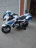 智乐堡（CHILOKBO）儿童电动车四轮摩托车可坐人双人玩具车童车小孩礼物宝马警车白 实拍图