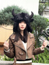 溪谷幽幽牛魔王大黑牛毛絨雷鋒帽男女冬季保暖護(hù)耳朵防風(fēng)防寒牛頭套頭帽子 黑色 均碼（56-58cm） 曬單實(shí)拍圖